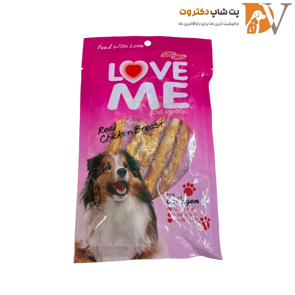 تشویقی میله‌ای سگ لاو می Love Me با طعم مرغ