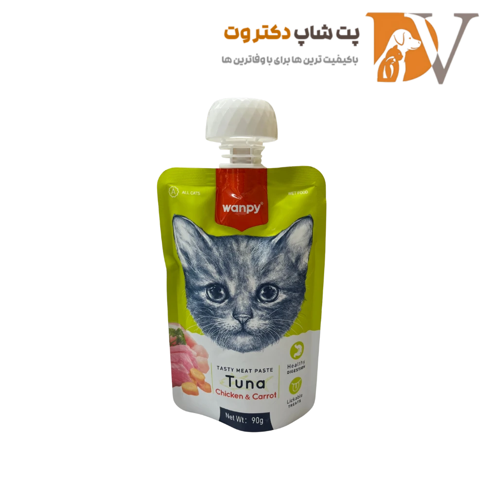 پودینگ بچه گربه ونپی با طعم ماهی تن، مرغ و هویج