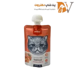 پودینگ گربه ونپی با طعم ماهی سالمون، مرغ و هویج Wanpy Soup Salmon, Chicken & Carrot وزن 90 گرم