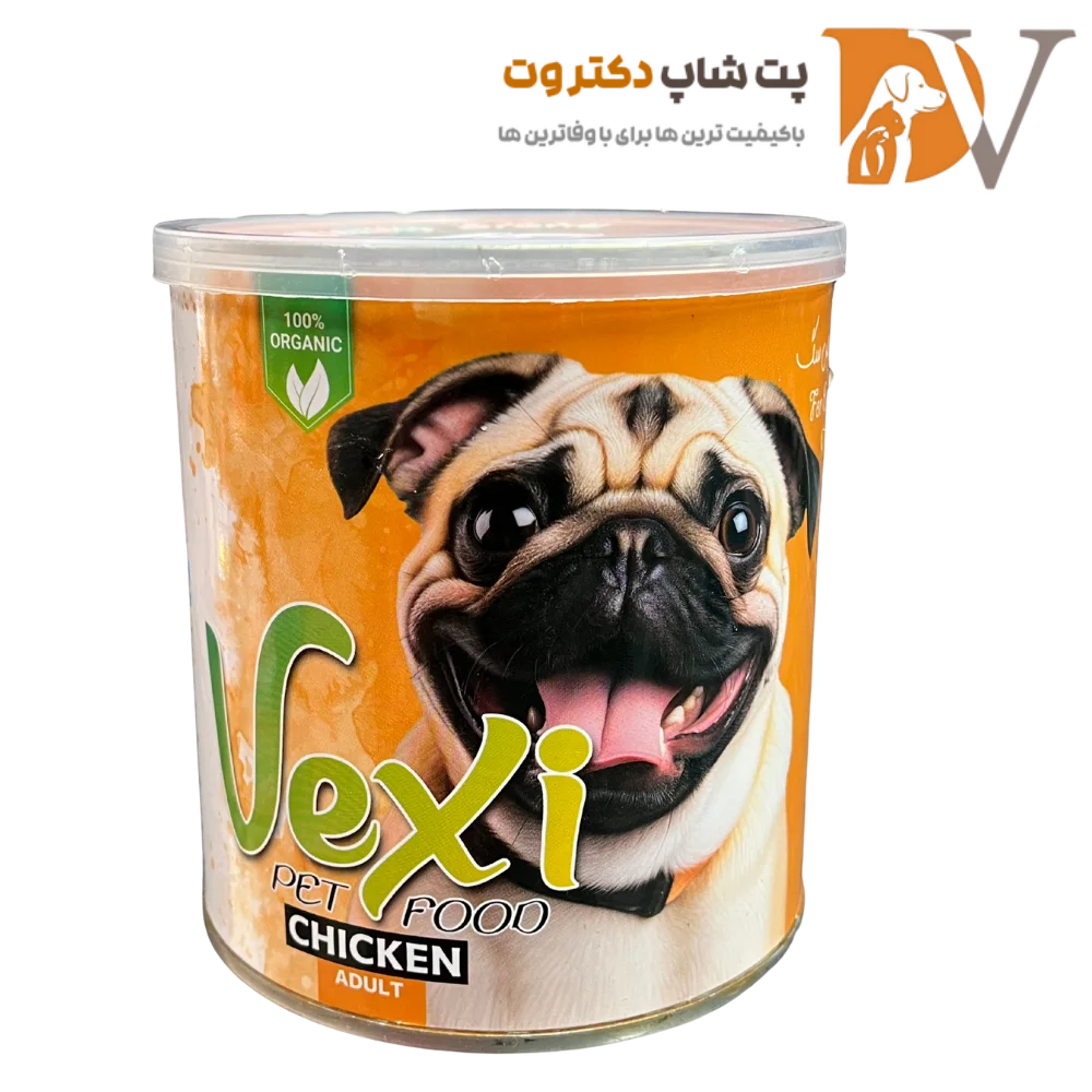 کنسرو پته سگ با طعم مرغ برند وکسی