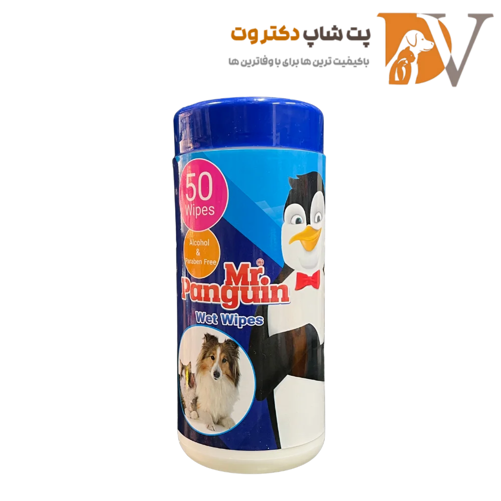 دستمال مرطوب مستر پنگوئین مدل Wet Wipe بسته 50 عددی