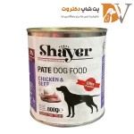 کنسرو پته سگ با طعم مرغ و گوشت برند شایر