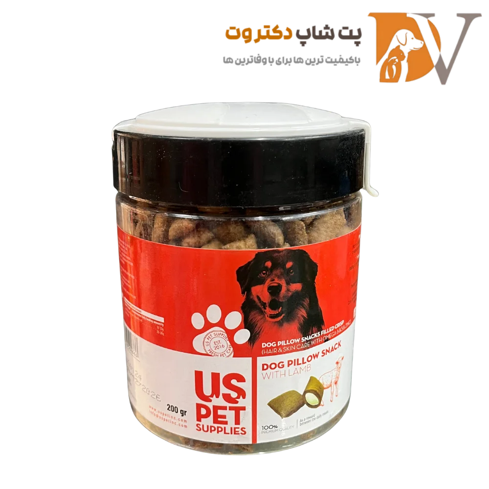 تشویقی مغزدار سگ با طعم بره برند یو اس پت US PET