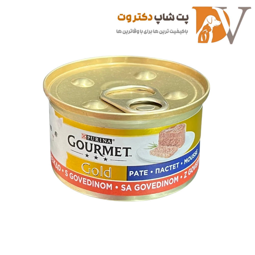 کنسرو گربه پته مرغ و گوشت برند گورمت 85 گرمی