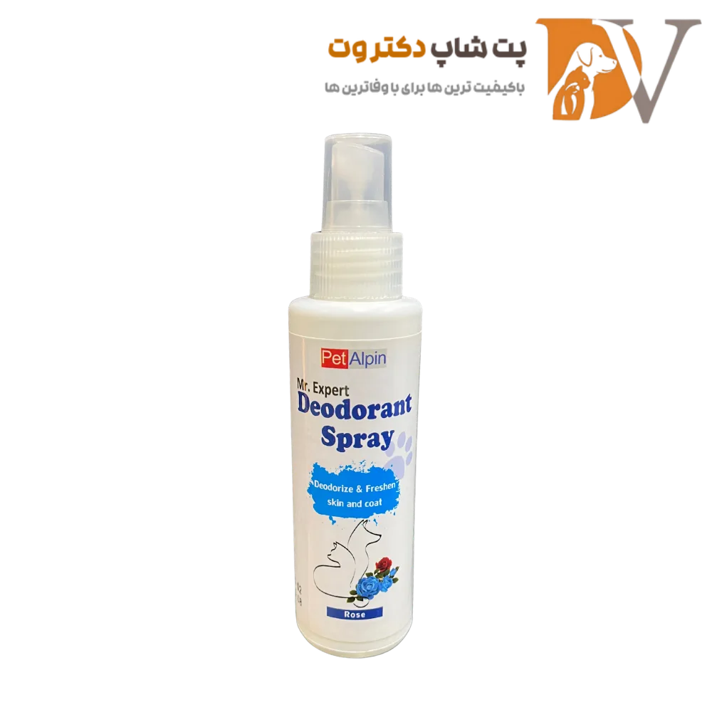 اسپری خوشبوکننده بدن سگ و گربه با رایحه گل رز برند پت آلپین