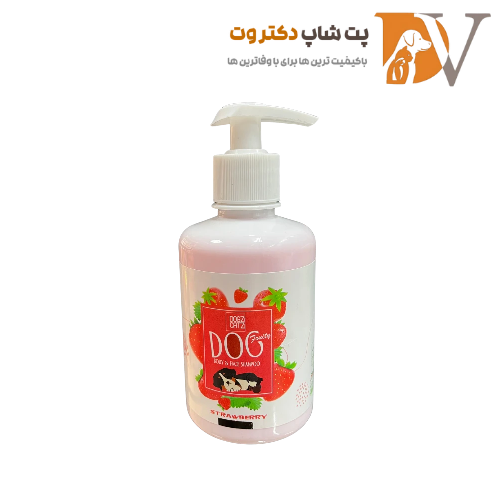 شامپو مخصوص سگ با رایحه توت فرنگی داگزی کتزی 300 میلی لیتری