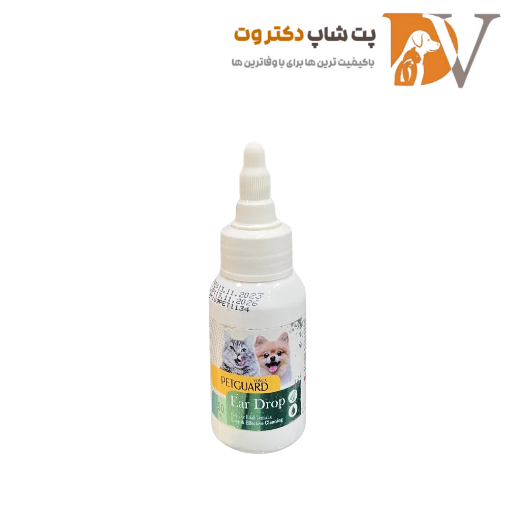 قطره گوش سگ و گربه پت گارد Petguard Cat & Dog Ear Drop حجم 50 میلی لیتر
