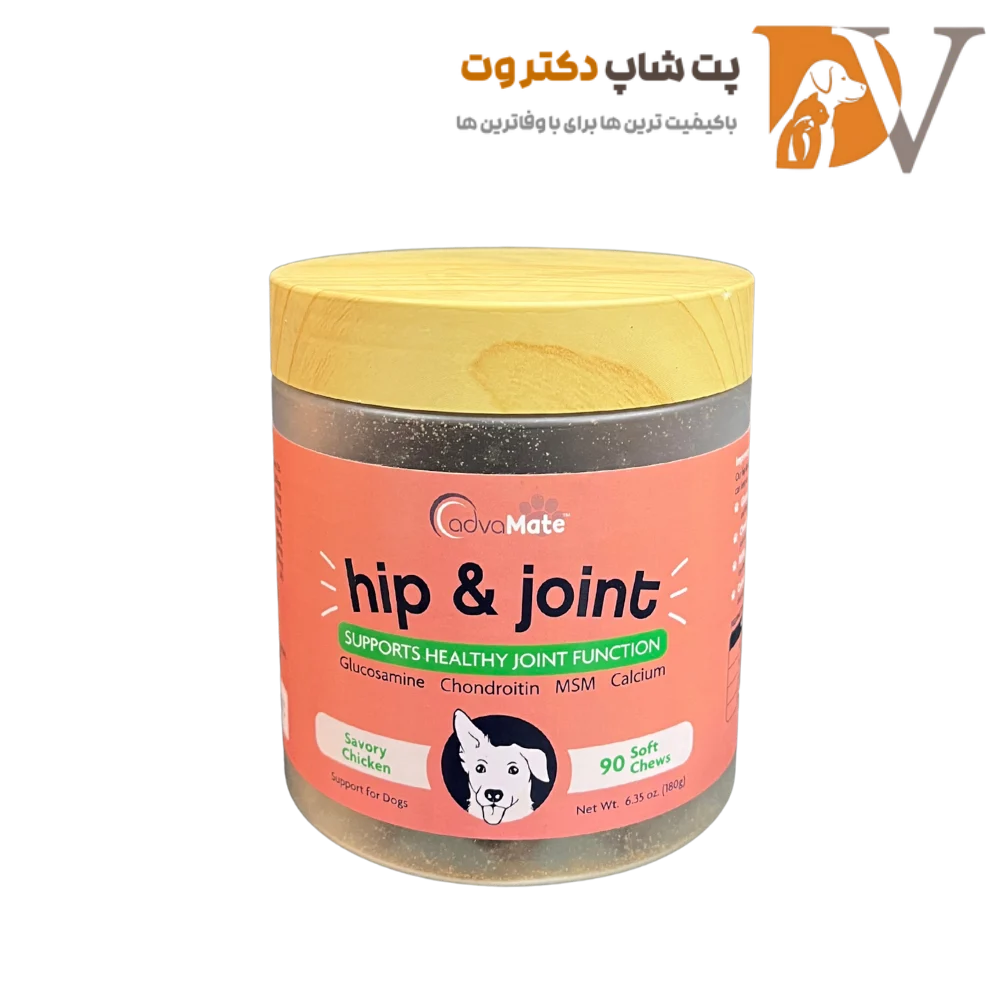 قرص مکمل مفصل ساز و عضله ساز سگ ادوامیت با طعم مرغ