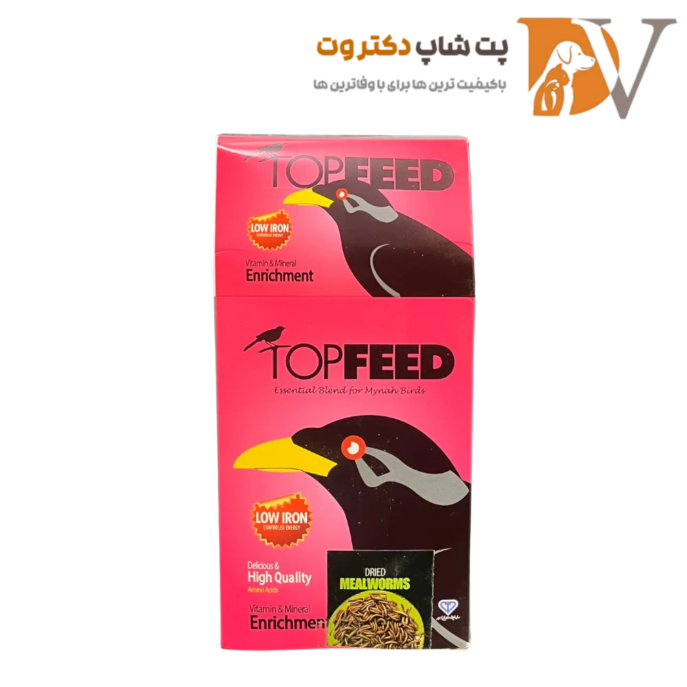 غذای مخصوص مرغ مینا با حشره برند تاپ فید