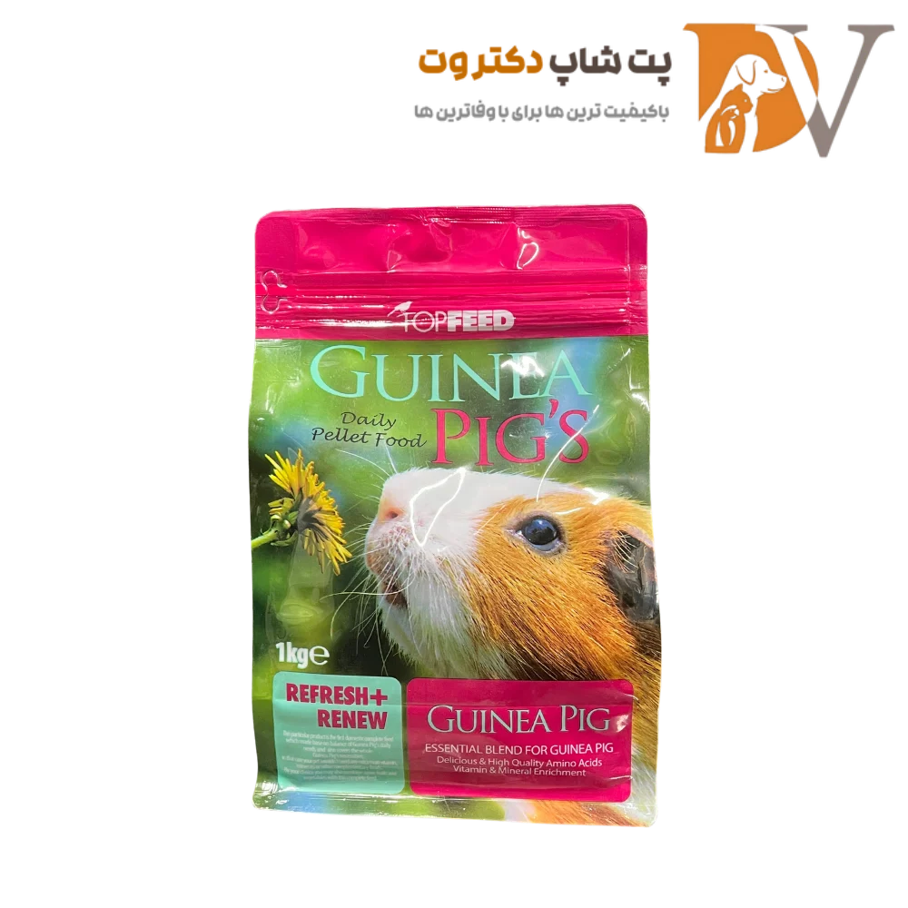 غذای خشک خوکچه هندی تاپ فید وزن 1 کیلوگرم